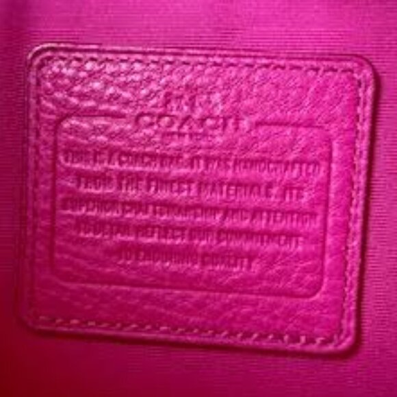 Coach AUTHENTICATED Madison Pebbled Leather Satchel Tote Bag โ Hot Pink - Picture 10 of 14